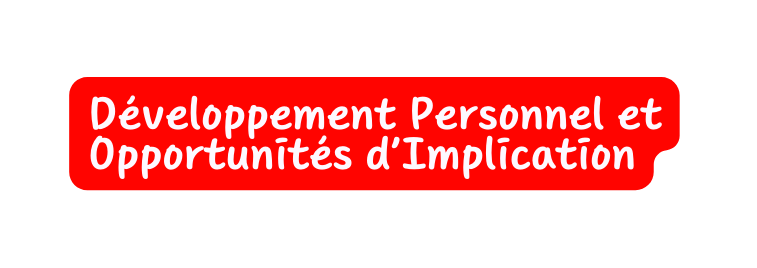 Développement Personnel et Opportunités d Implication