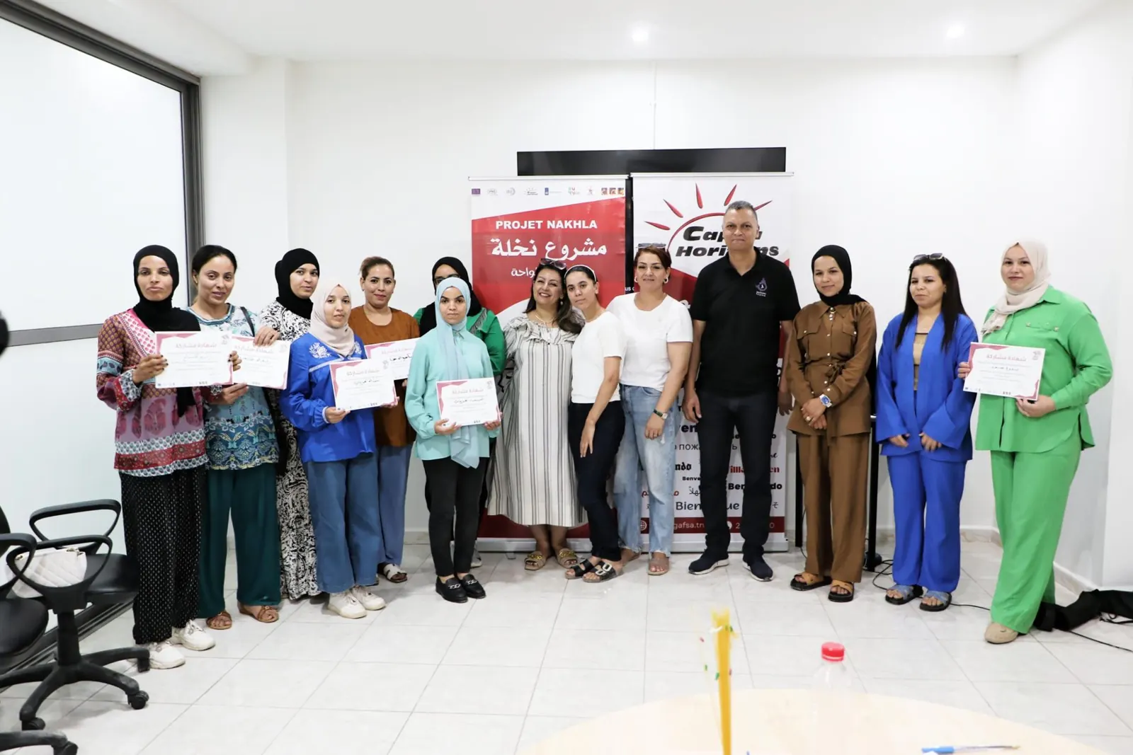 Cérémonie de remise des certificats aux participantes